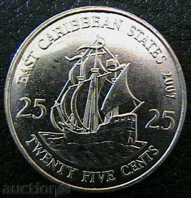 25 cents 2007, East Caribbean States