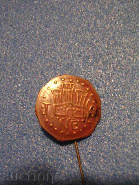 A copper badge