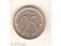 25 centimes Βέλγιο το 1969 η ολλανδική θρύλος