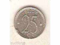 25 centimes Βέλγιο το 1968 η ολλανδική θρύλος