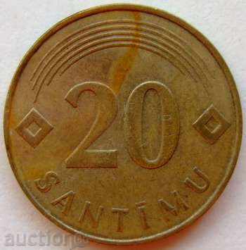 Λετονία 20 centimes 1992