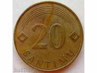 Λετονία 20 centimes 1992