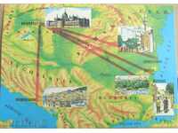 Пощенска картичка -  MALEV / Унгария - рекламна 1974 г.