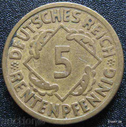GERMANIA 5 pfennig 1924.