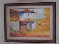Picture - Old Houses - oil on canvas - Hrista Panteva