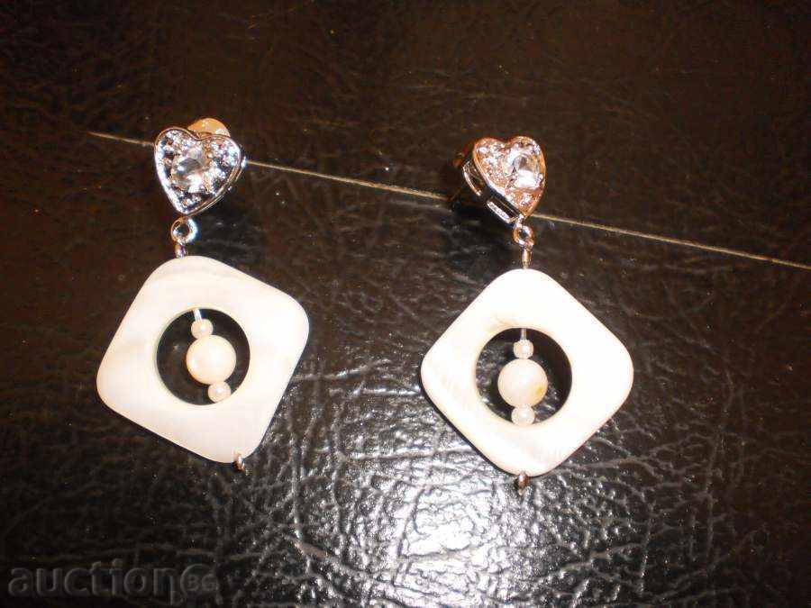 Auction Earrings of mother-of-pearl Auction Earrings of mother-of-pearl