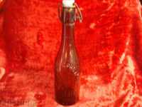 Sticla veche de bere, capac de porc. Fabrica de bere Shumen-Ruse 1940..