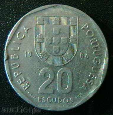 20 ескудо 1986, Португалия