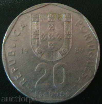 20 escudos 1989 Portugalia