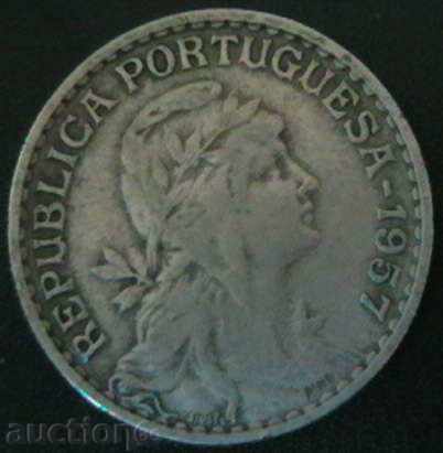 1 escudo 1957, Portugal