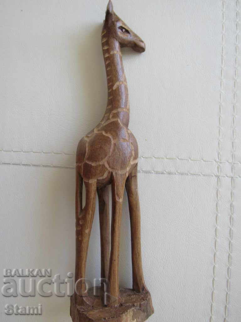 Giraffe-a wooden mahogany figure