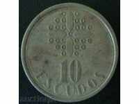 10 escudos 1988, Portugalia