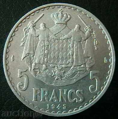 5 франка 1945, Монако