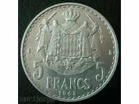 5 franci 1945 Monaco
