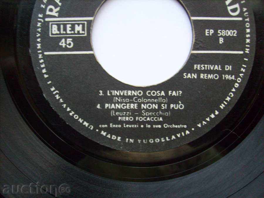 mică placă - San Remo Festival - 1964 cu preț 6.00 BGN | € 3.07