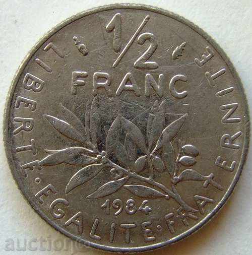 Франция 1/2 франк 1984