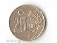Турция  25  хил.лири  1996 г.