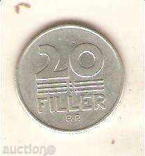 Унгария  20  филера  1970 г.