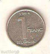 Belgia 1 franc 1994 legenda franceză