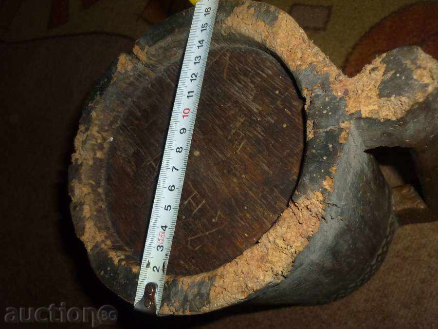Ancient wooden jug with shepherd carving UNIQUE - 5 Ancient wooden jug with shepherd carving UNIQUE - 5