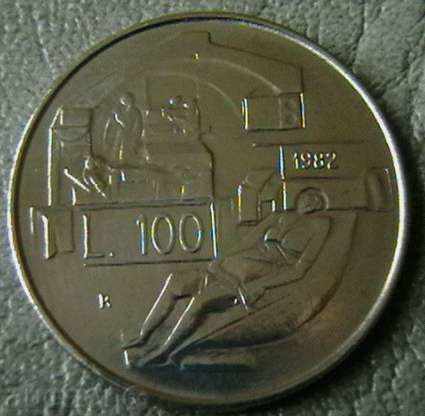 100 λίρες το 1982 το Σαν Μαρίνο