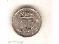 Холандия  10  цента    1958 г.
