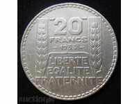 (¯`'•.¸ 20 franci 1933 FRANTA ¸.•'´¯)