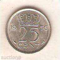 Netherlands 25 cents 1966