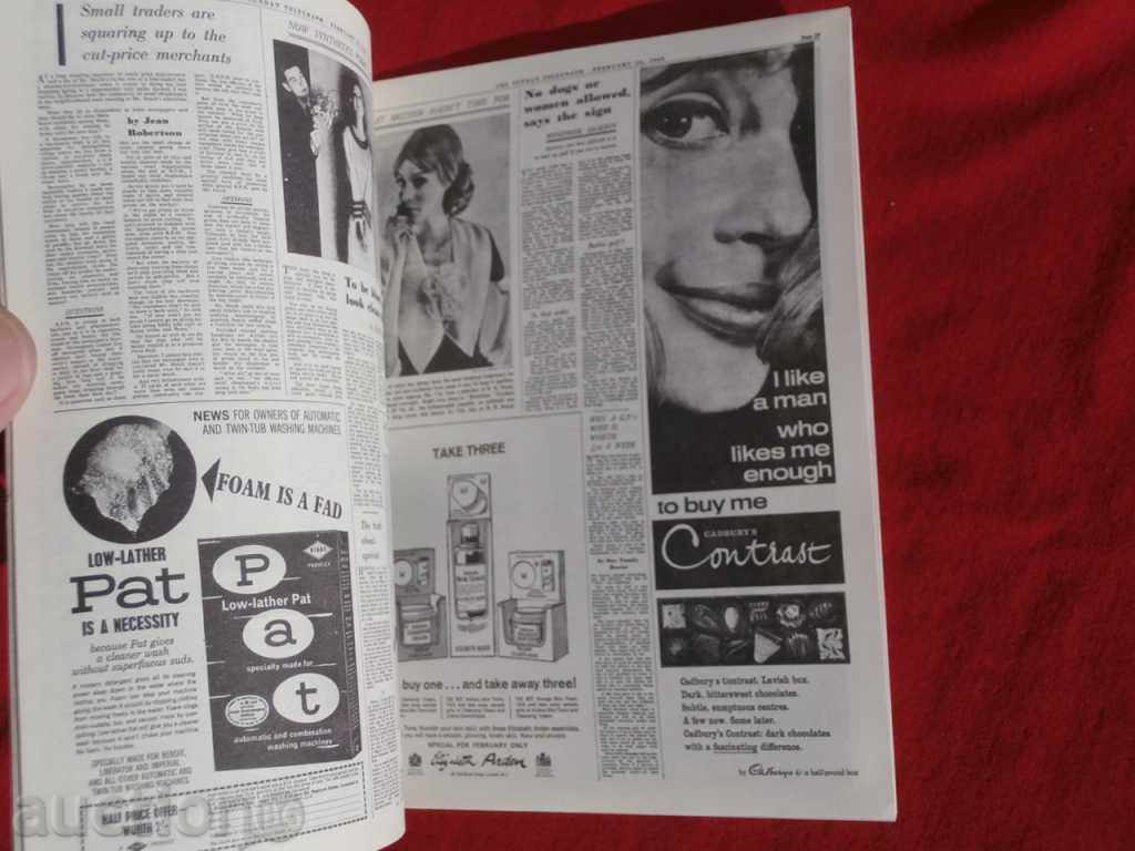 Delivery of Sunday Telegraph-Mini Newspaper-16 February 1964. Delivery of Sunday Telegraph-Mini Newspaper-16 February 1964.