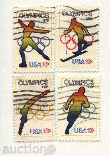 Клеймовани марки Олимпийски игри Монреал 1976 от САЩ