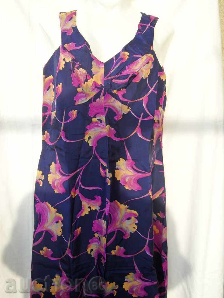 Floral long dress, Unique piece from the 70s, custom made VINTAGE