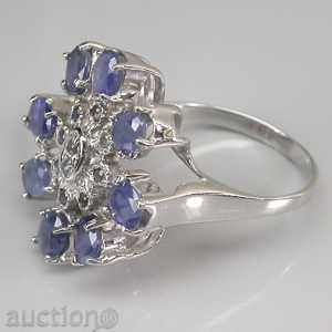 SILVER RING WITH NATURAL SONGS Sapphires with price 337.00 BGN | € 172.31 SILVER RING WITH NATURAL SONGS Sapphires with price 337.00 BGN | € 172.31