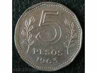 5 Peso 1963, Argentina