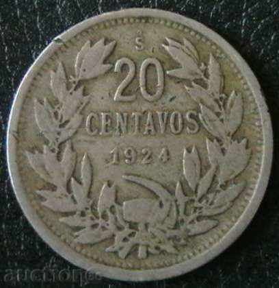20 центаво 1924, Чили