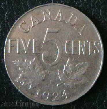 5 cenți 1924, Canada