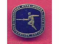 Badge SPORTS - FOOTBALL - Fashion Pattern 1974 MOSCOW / Z183