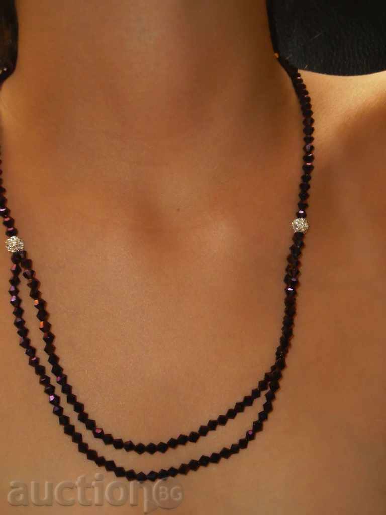 Necklace of glass beads-purple with price 19.00 BGN | € 9.71 Necklace of glass beads-purple with price 19.00 BGN | € 9.71