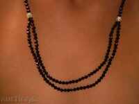Necklace of glass beads-purple