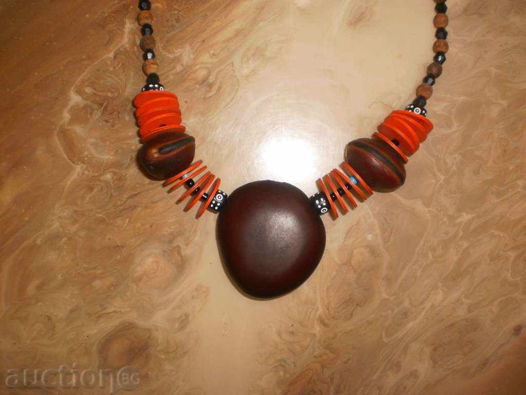 Necklace with Exotic African Seeds in Grunge Style-2 with price 13.00 BGN | € 6.65 Necklace with Exotic African Seeds in Grunge Style-2 with price 13.00 BGN | € 6.65