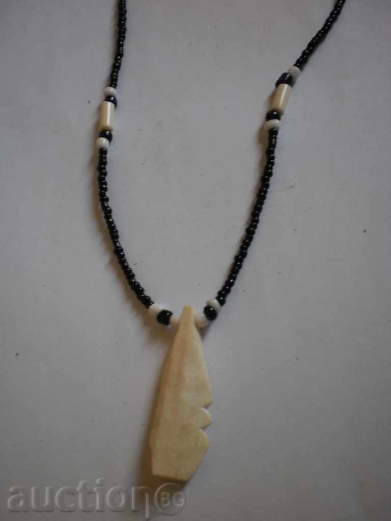 Necklace with camel bone in grunge style-2