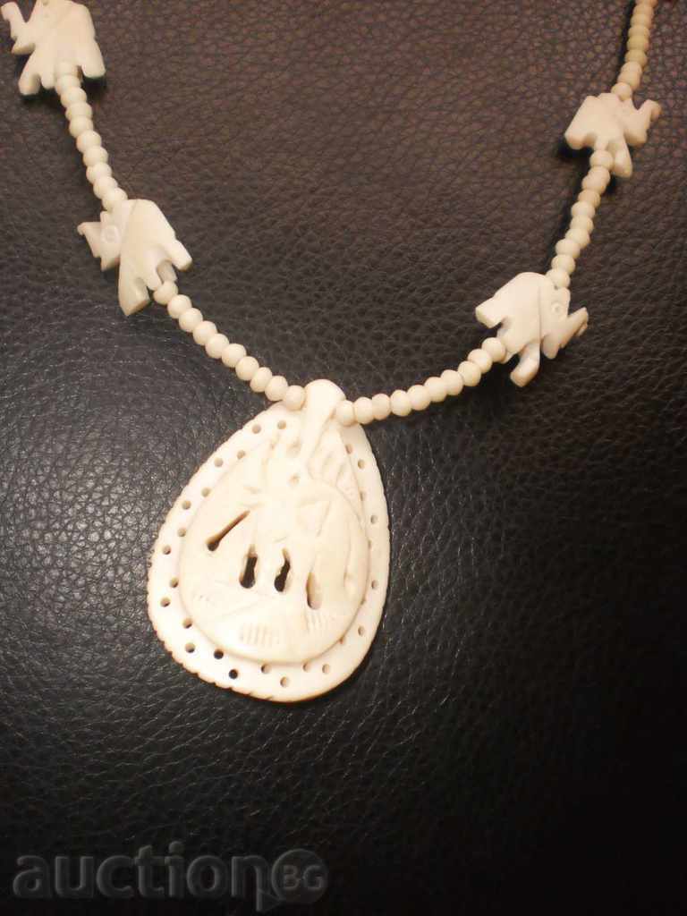 Necklace with camel bone with elephants with price 35.00 BGN | € 17.90 Necklace with camel bone with elephants with price 35.00 BGN | € 17.90
