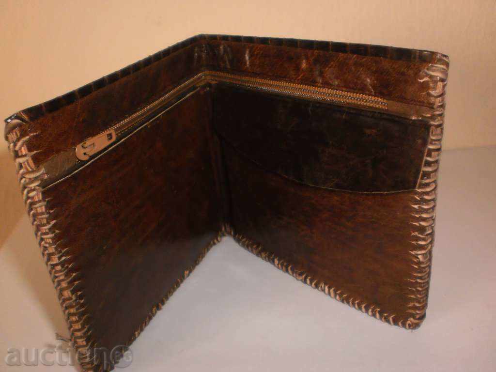 Auction Men's snakeskin leather portfolio - luxurious, dark brown Auction Men's snakeskin leather portfolio - luxurious, dark brown