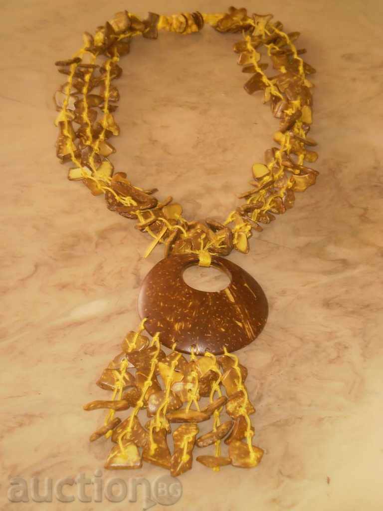 Exotic coconut-yellow necklace
