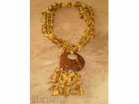 Exotic coconut-yellow necklace