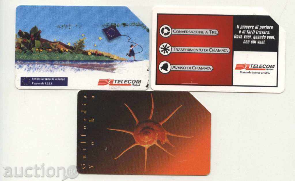 3 phone cards from Italy - Lot 101 A