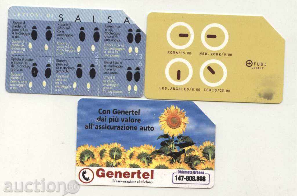3 phone cards from Italy - Lot 101 B