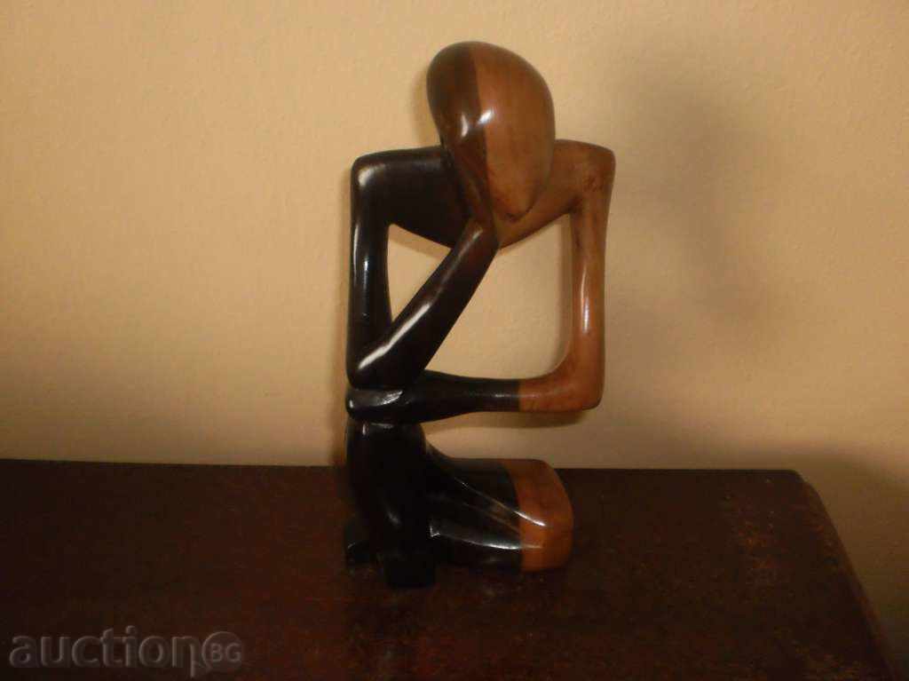 Thinker-styled figure of ebony-5 with price 92.00 BGN | € 47.04 Thinker-styled figure of ebony-5 with price 92.00 BGN | € 47.04