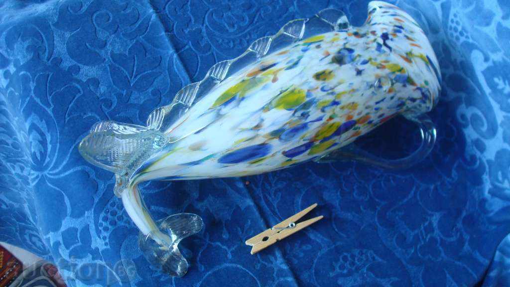 Кана от N цвята итал.стъкло "МURANO"като риба.