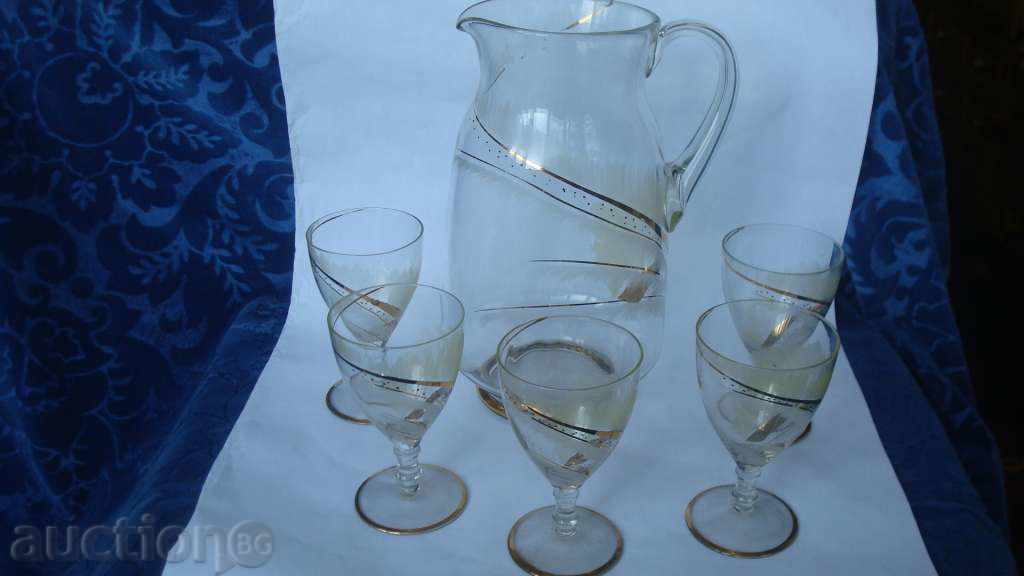 Jug and glasses Pero-for wine, USSR