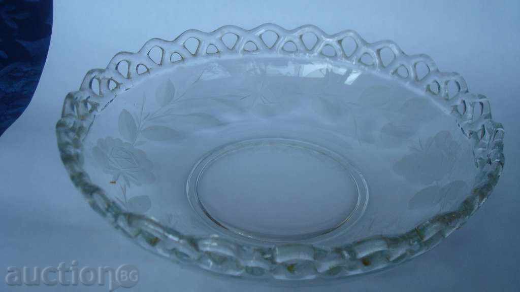 Bol ajurat, motive florale gravate manual